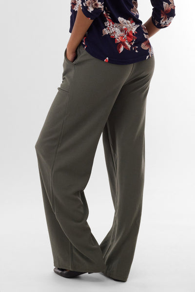 International INC Company Belted Wide Leg Pants - Olive - Womens Pants - Fairweather