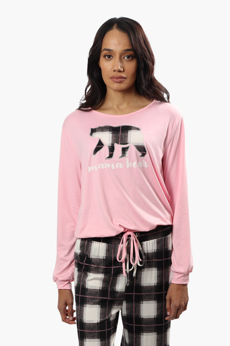 Canada Weather Gear Mama Bear Print Pajama Top - Pink - Womens Pajamas - Fairweather