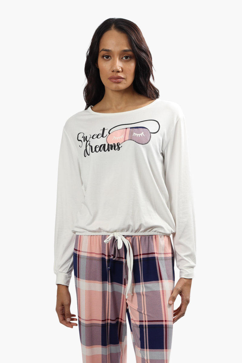 Canada Weather Gear Dream On Print Pajama Top - White - Womens Pajamas - Fairweather