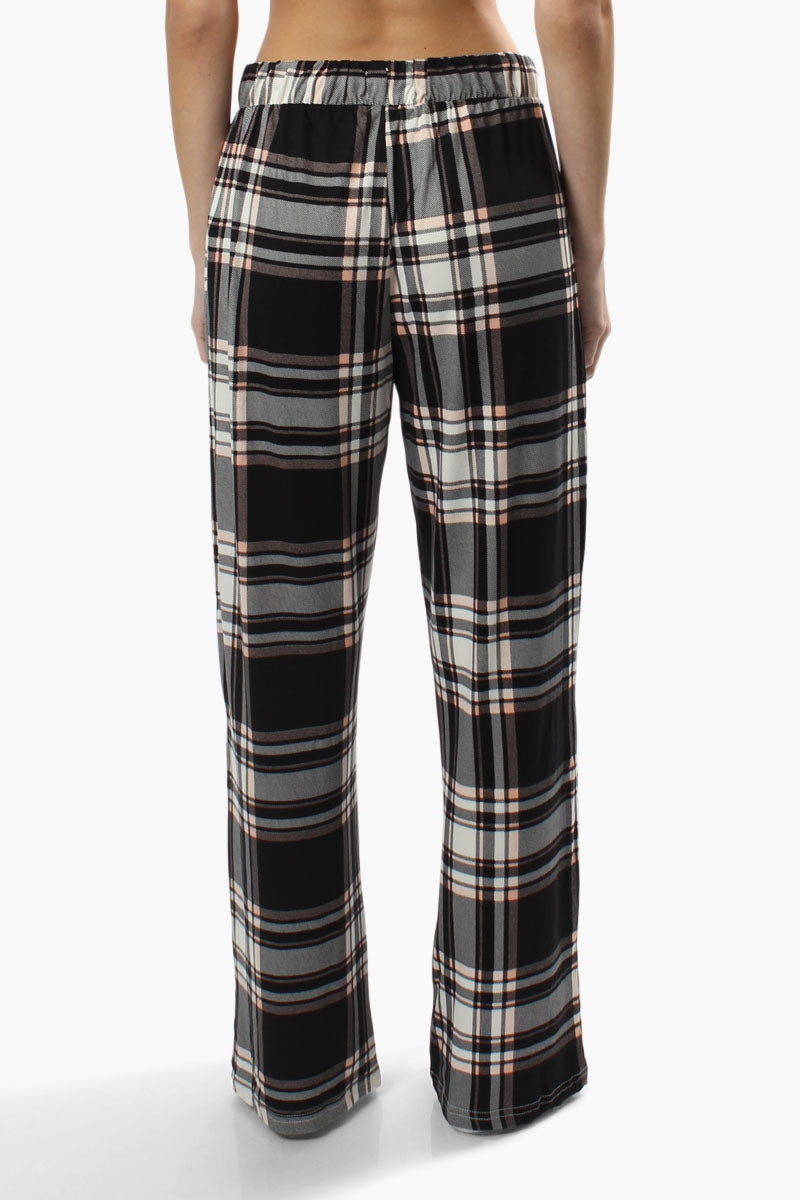 Canada Weather Gear Plaid Print Pajama Pants - Black - Womens Pajamas - Fairweather