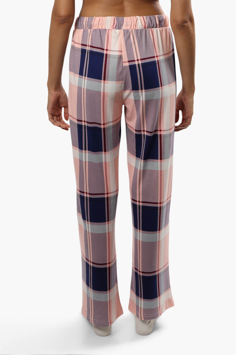 Canada Weather Gear Plaid Print Pajama Pants - Pink - Womens Pajamas - Fairweather