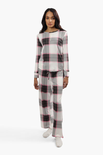 Canada Weather Gear Plaid Print Pajama Pants - Pink - Womens Pajamas - Fairweather