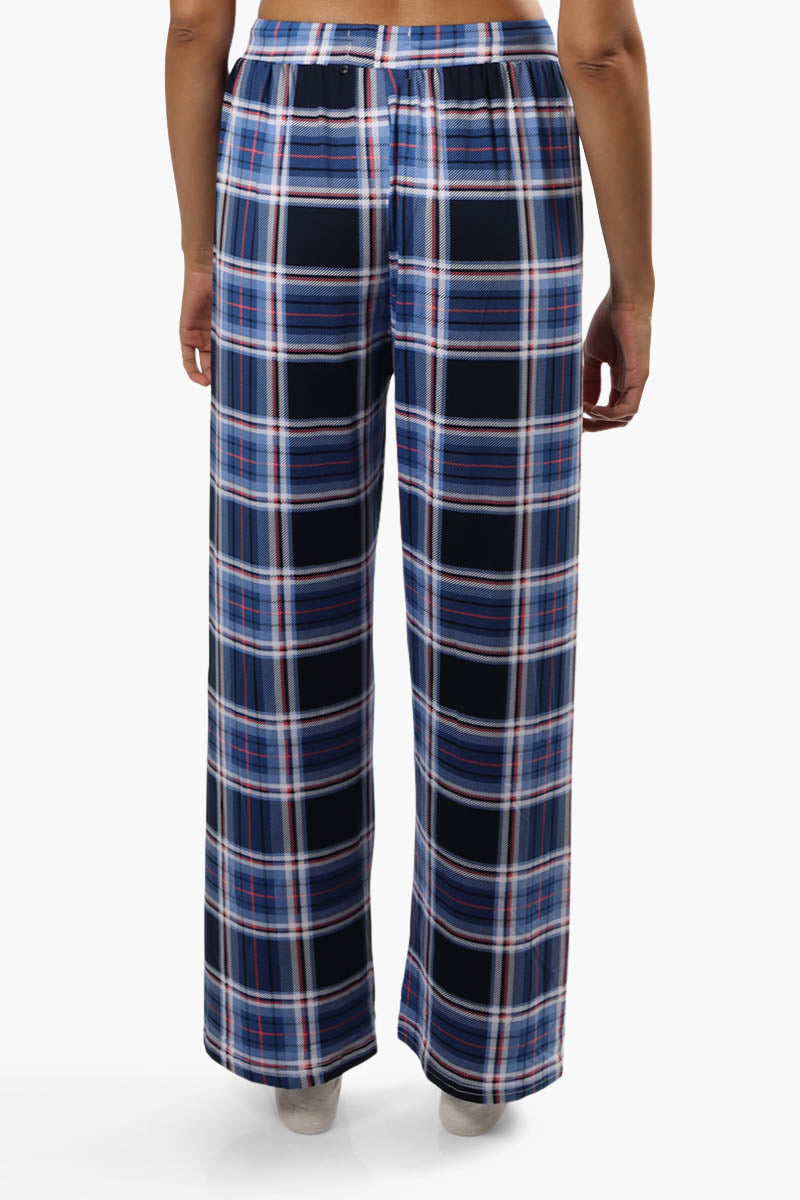 Canada Weather Gear Plaid Print Pajama Pants - Blue - Womens Pajamas - Fairweather