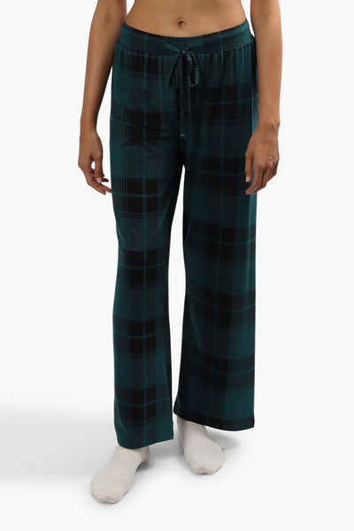 Canada Weather Gear Plaid Print Pajama Pants - Teal - Womens Pajamas - Fairweather