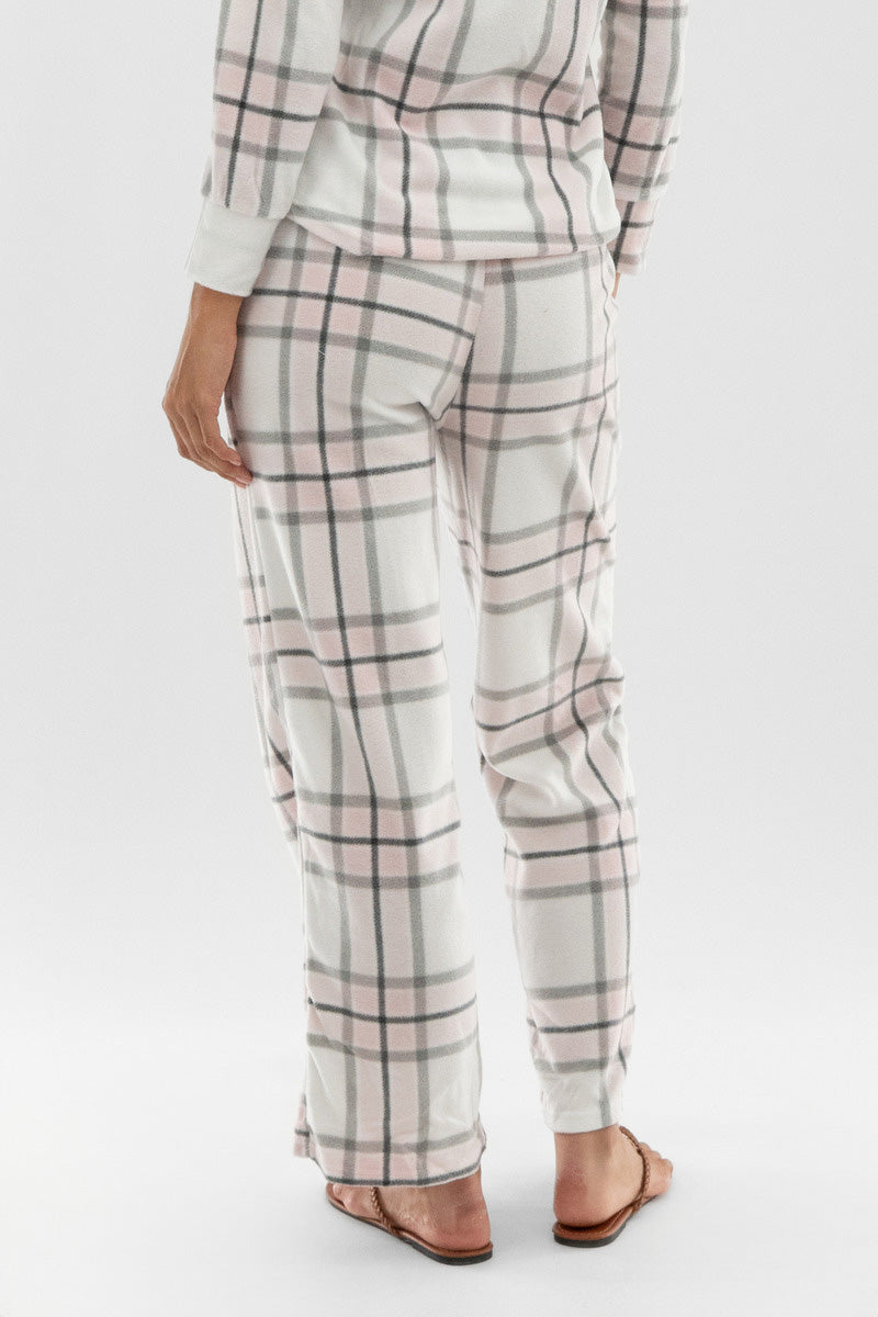 Canada Weather Gear Plaid Wide Leg Pajama Pants - Blush - Womens Pajamas - Fairweather