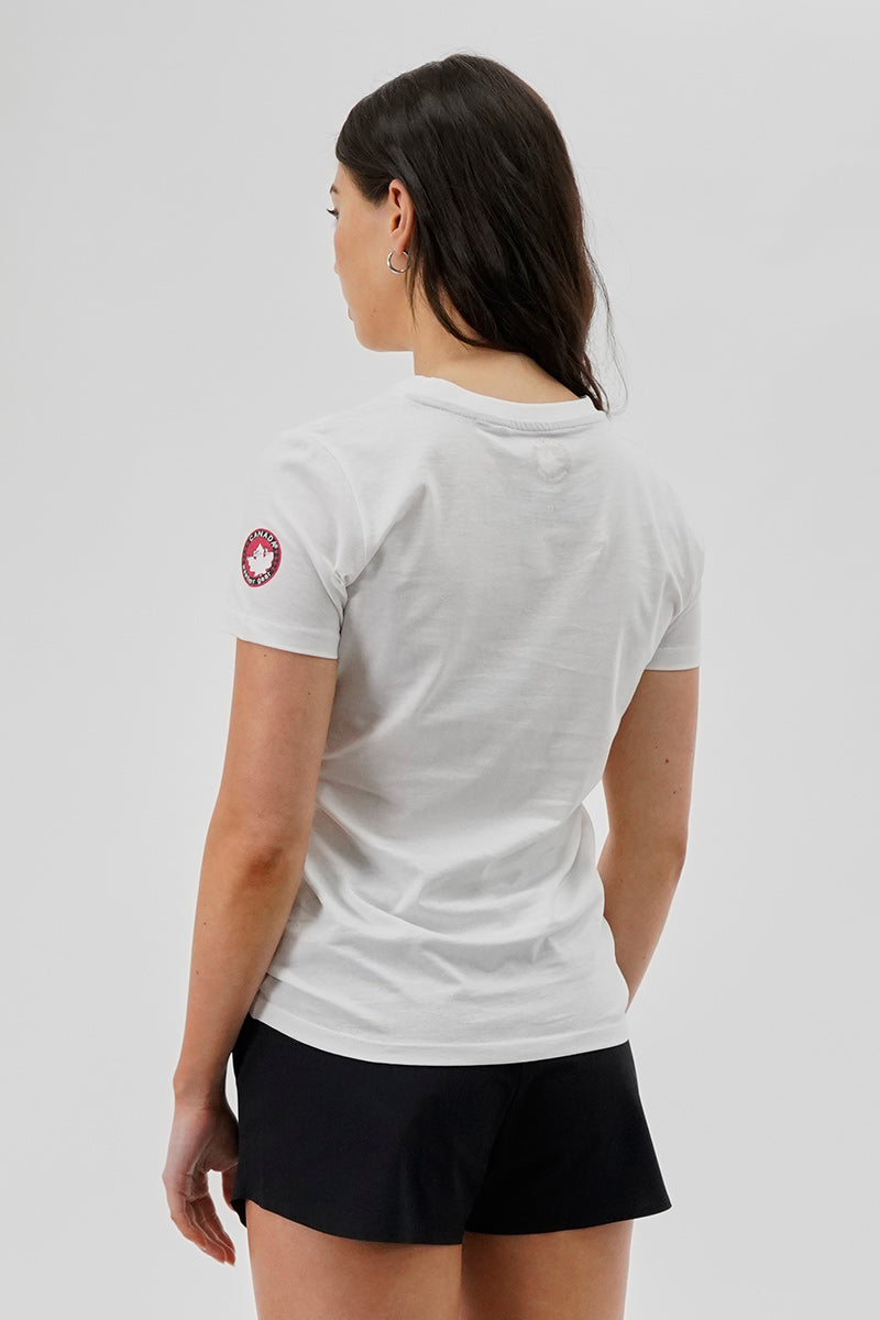 Canada Weather Gear Maple Leaf Print Tee - White - Womens Tees & Tank Tops - Fairweather