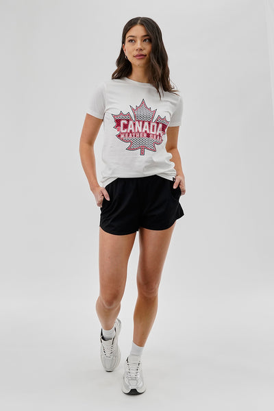 Canada Weather Gear Maple Leaf Print Tee - White - Womens Tees & Tank Tops - Fairweather