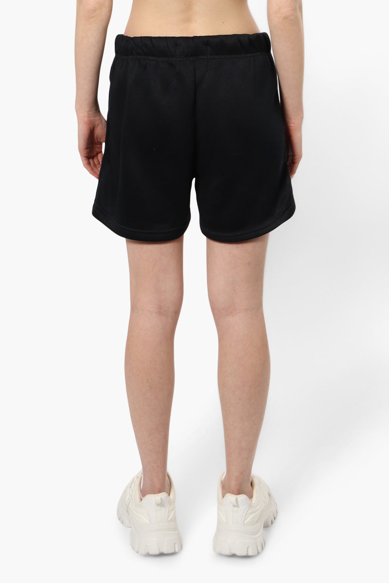 Super Triple Goose Solid Tie Waist Shorts - Black - Womens Shorts & Capris - Fairweather