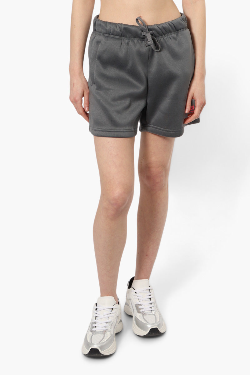 Super Triple Goose Solid Tie Waist Shorts - Grey - Womens Shorts & Capris - Fairweather
