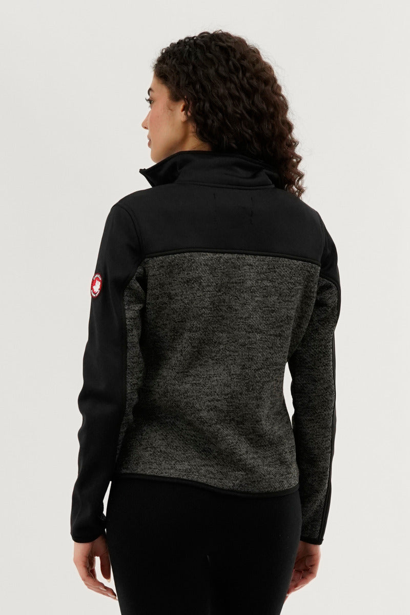 Canada Weather Gear Zip Up Knit Lightweight Jacket - Black - Womens Lightweight Jackets - Fairweather