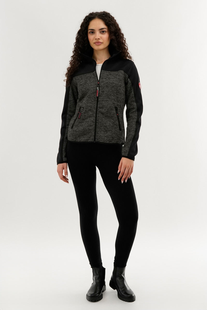 Canada Weather Gear Zip Up Knit Lightweight Jacket - Black - Womens Lightweight Jackets - Fairweather