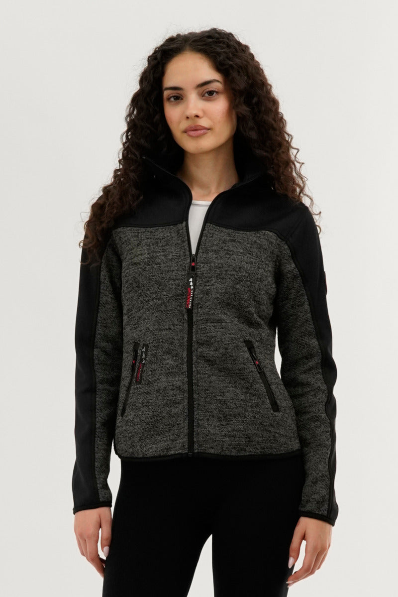 Canada Weather Gear Zip Up Knit Lightweight Jacket - Black - Womens Lightweight Jackets - Fairweather