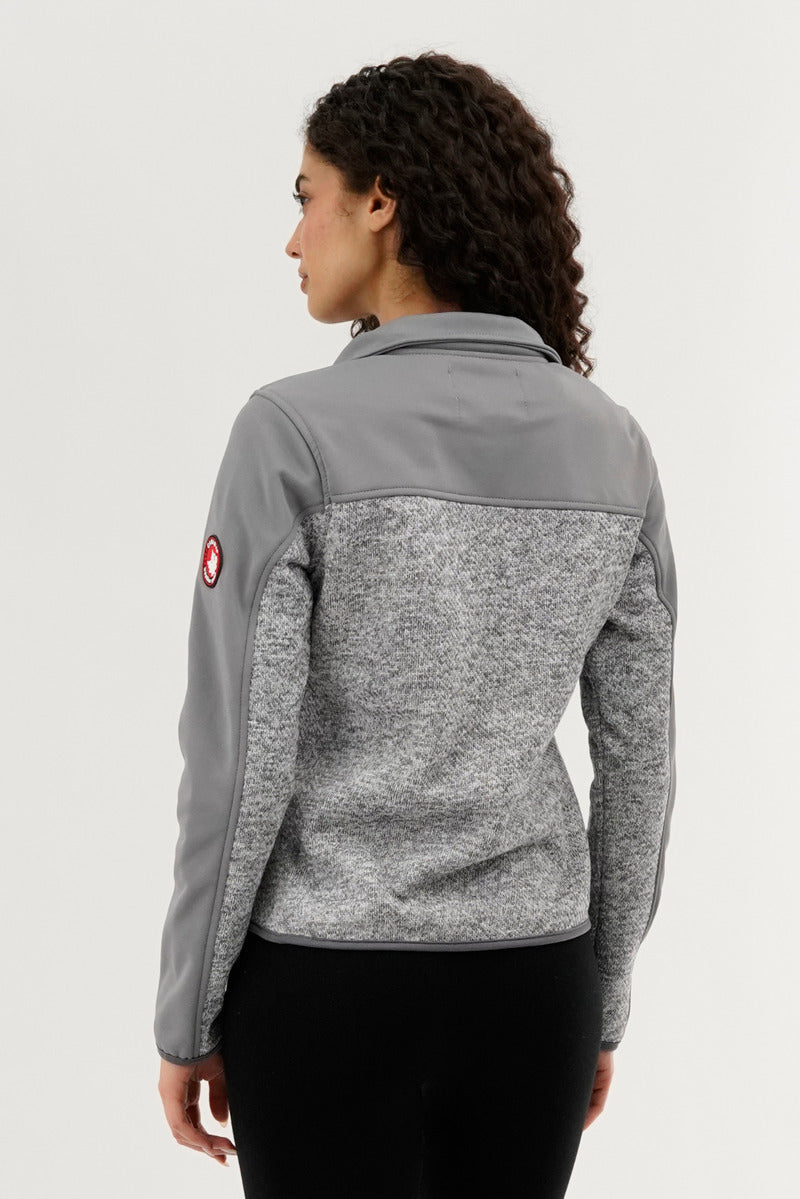 Canada Weather Gear Zip Up Knit Lightweight Jacket - Grey - Womens Lightweight Jackets - Fairweather