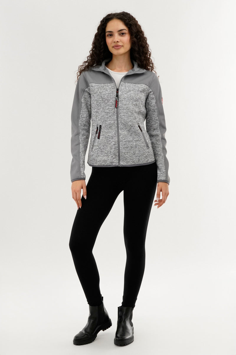 Canada Weather Gear Zip Up Knit Lightweight Jacket - Grey - Womens Lightweight Jackets - Fairweather