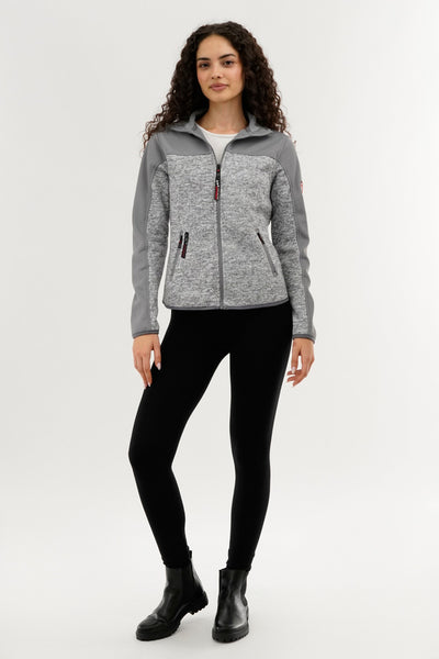 Canada Weather Gear Zip Up Knit Lightweight Jacket - Grey - Womens Lightweight Jackets - Fairweather