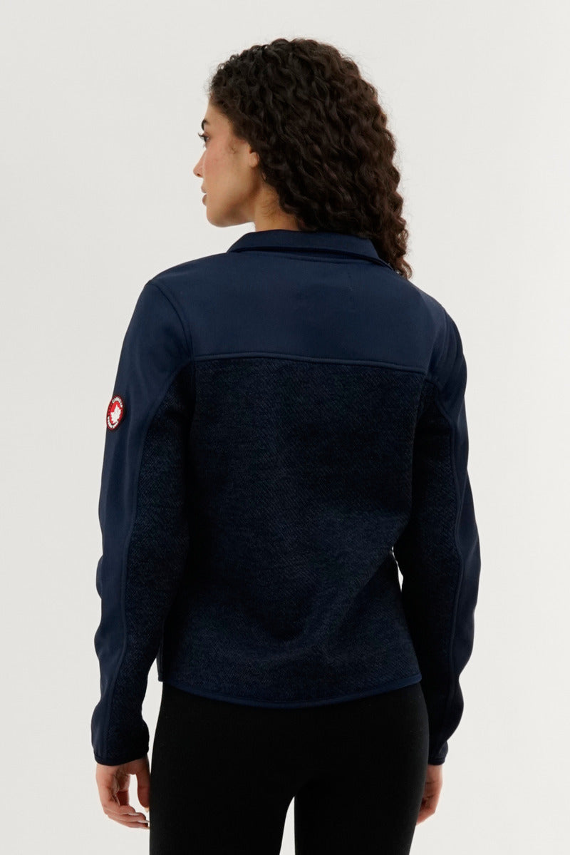 Canada Weather Gear Zip Up Knit Lightweight Jacket - Navy - Womens Lightweight Jackets - Fairweather