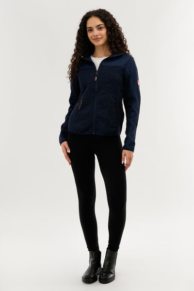 Canada Weather Gear Zip Up Knit Lightweight Jacket - Navy - Womens Lightweight Jackets - Fairweather