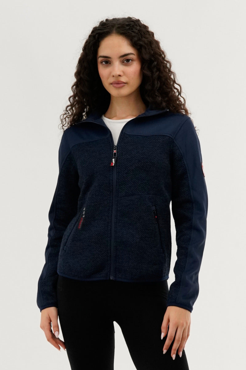 Canada Weather Gear Zip Up Knit Lightweight Jacket - Navy - Womens Lightweight Jackets - Fairweather