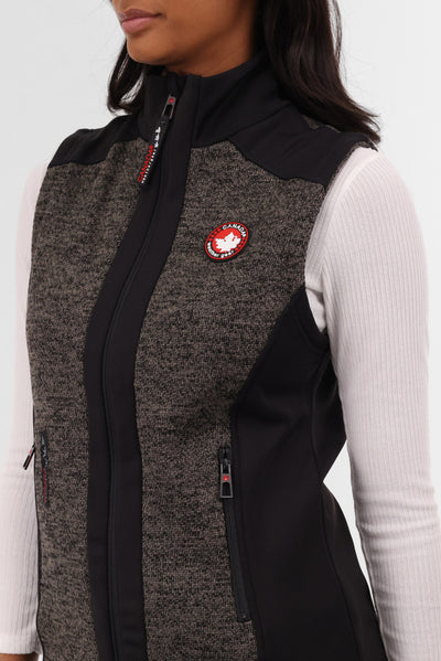 Canada Weather Gear Fleece Zip Up Vest - Black