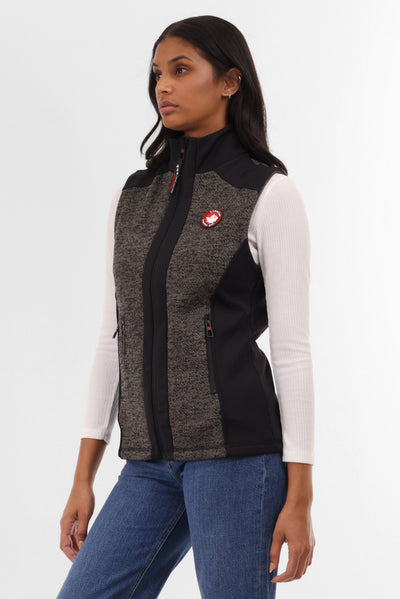 Canada Weather Gear Fleece Zip Up Vest - Black
