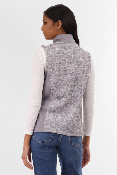 Canada Weather Gear Fleece Zip Up Vest - Grey
