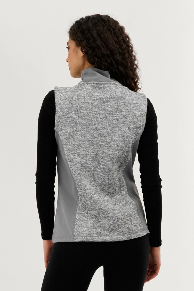 Canada Weather Gear Fleece Zip Up Vest - Grey - Womens Vests - Fairweather