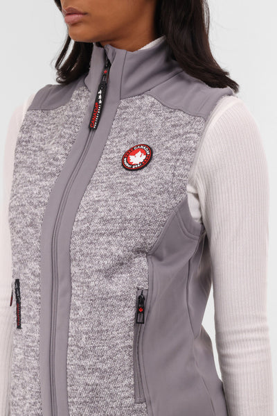 Canada Weather Gear Fleece Zip Up Vest - Grey