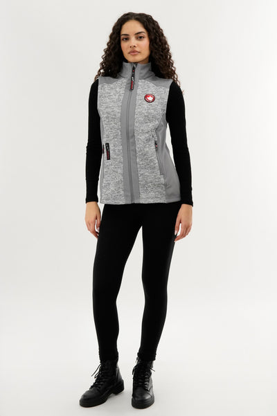 Canada Weather Gear Fleece Zip Up Vest - Grey - Womens Vests - Fairweather