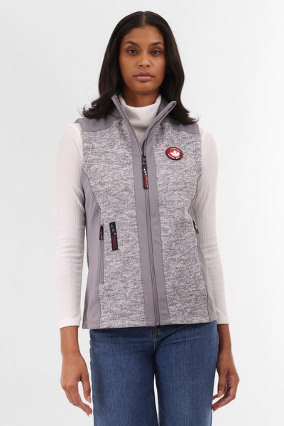 Canada Weather Gear Fleece Zip Up Vest - Grey