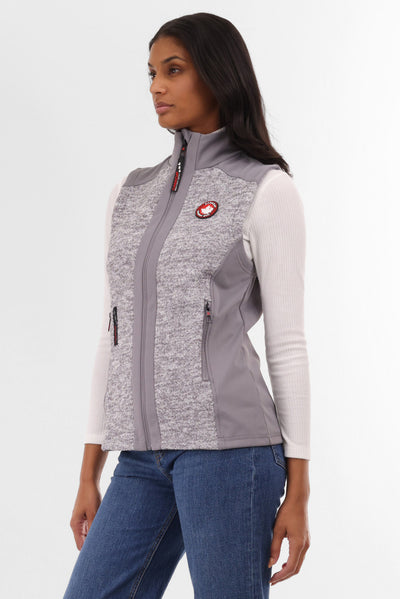 Canada Weather Gear Fleece Zip Up Vest - Grey