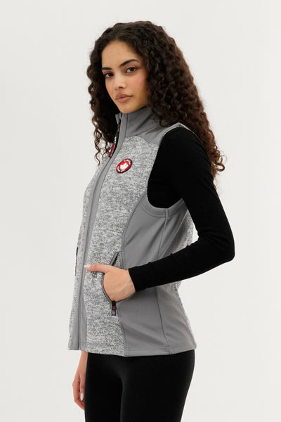 Canada Weather Gear Fleece Zip Up Vest - Grey - Womens Vests - Fairweather