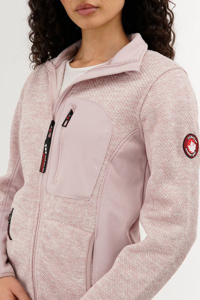 Canada Weather Gear Zip Up Knit Lightweight Jacket - Pink - Womens Lightweight Jackets - Fairweather