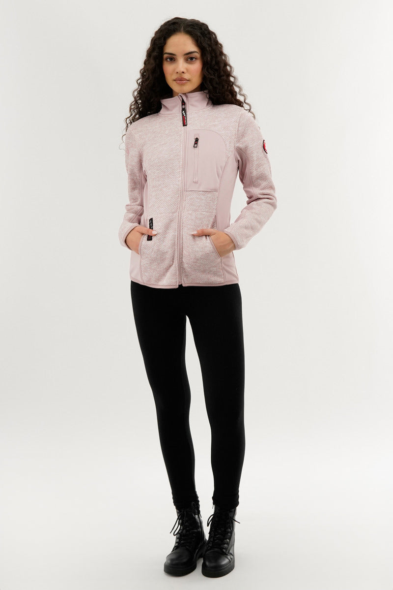Canada Weather Gear Fleece Zip Up Lightweight Jacket - Pink - Womens Lightweight Jackets - Fairweather
