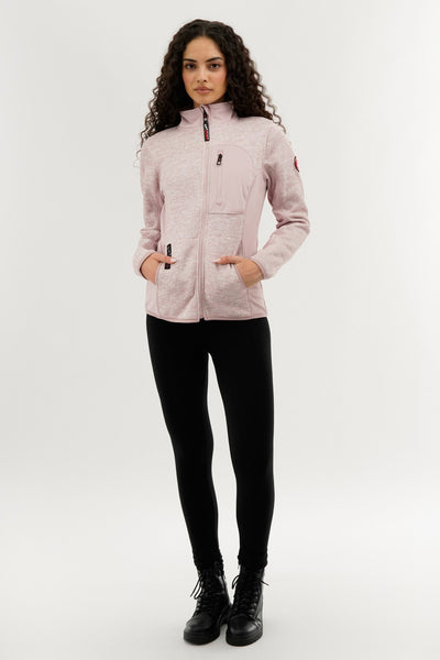 Canada Weather Gear Fleece Zip Up Lightweight Jacket - Pink - Womens Lightweight Jackets - Fairweather