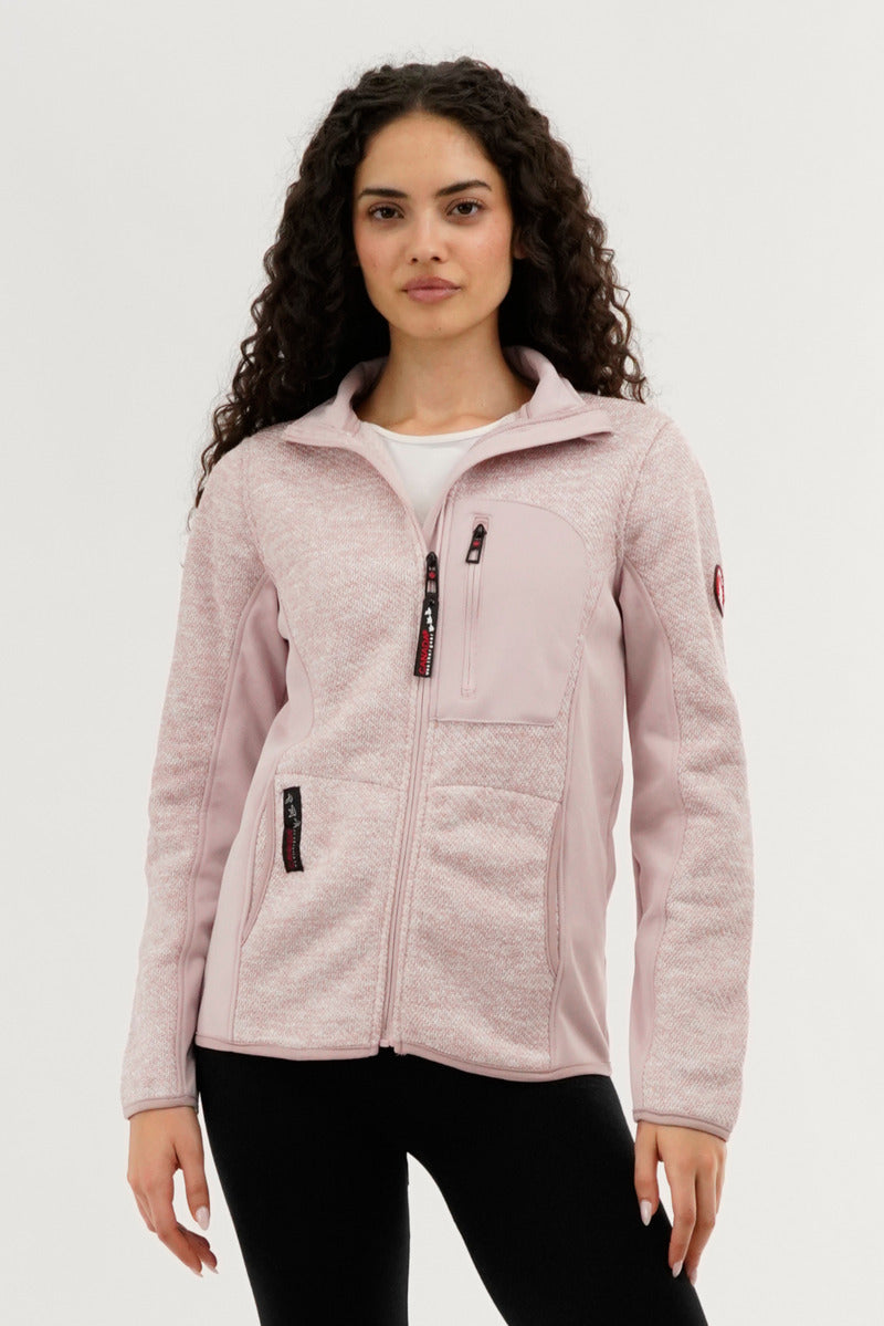 Canada Weather Gear Zip Up Knit Lightweight Jacket - Pink - Womens Lightweight Jackets - Fairweather