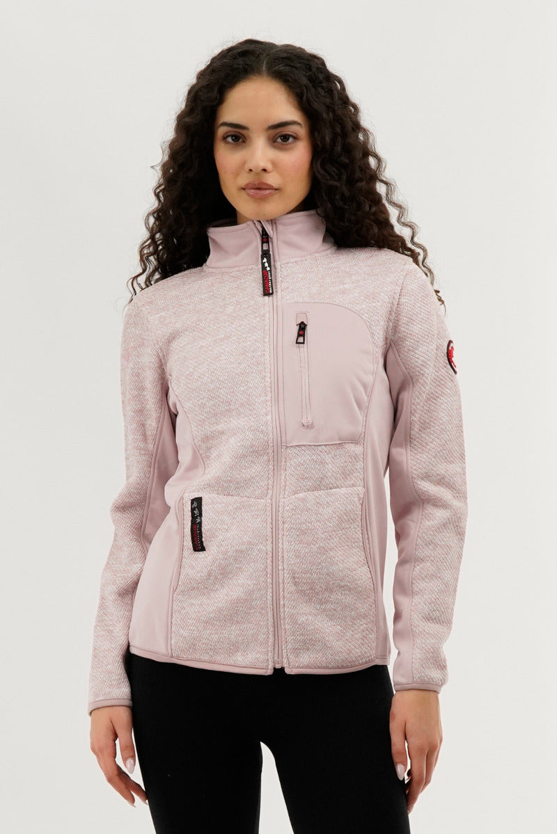 Canada Weather Gear Fleece Zip Up Lightweight Jacket - Pink - Womens Lightweight Jackets - Fairweather