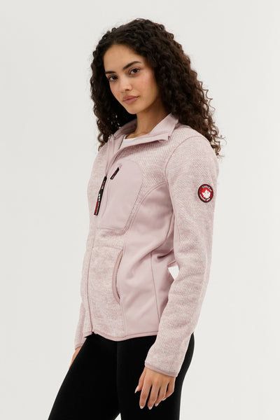Canada Weather Gear Zip Up Knit Lightweight Jacket - Pink - Womens Lightweight Jackets - Fairweather