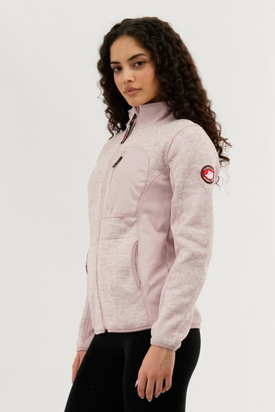 Canada Weather Gear Fleece Zip Up Lightweight Jacket - Pink - Womens Lightweight Jackets - Fairweather