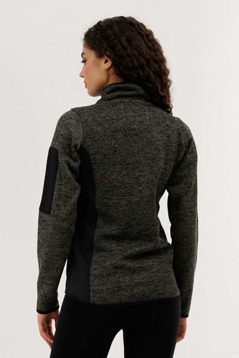 Canada Weather Gear Zip Up Sleeve Pocket Fleece Lightweight Jacket - Black - Womens Lightweight Jackets - Fairweather