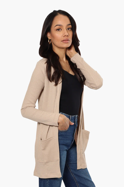 International INC Company Long Sleeve Open Wrap Cardigan - Beige - Womens Cardigans - Fairweather