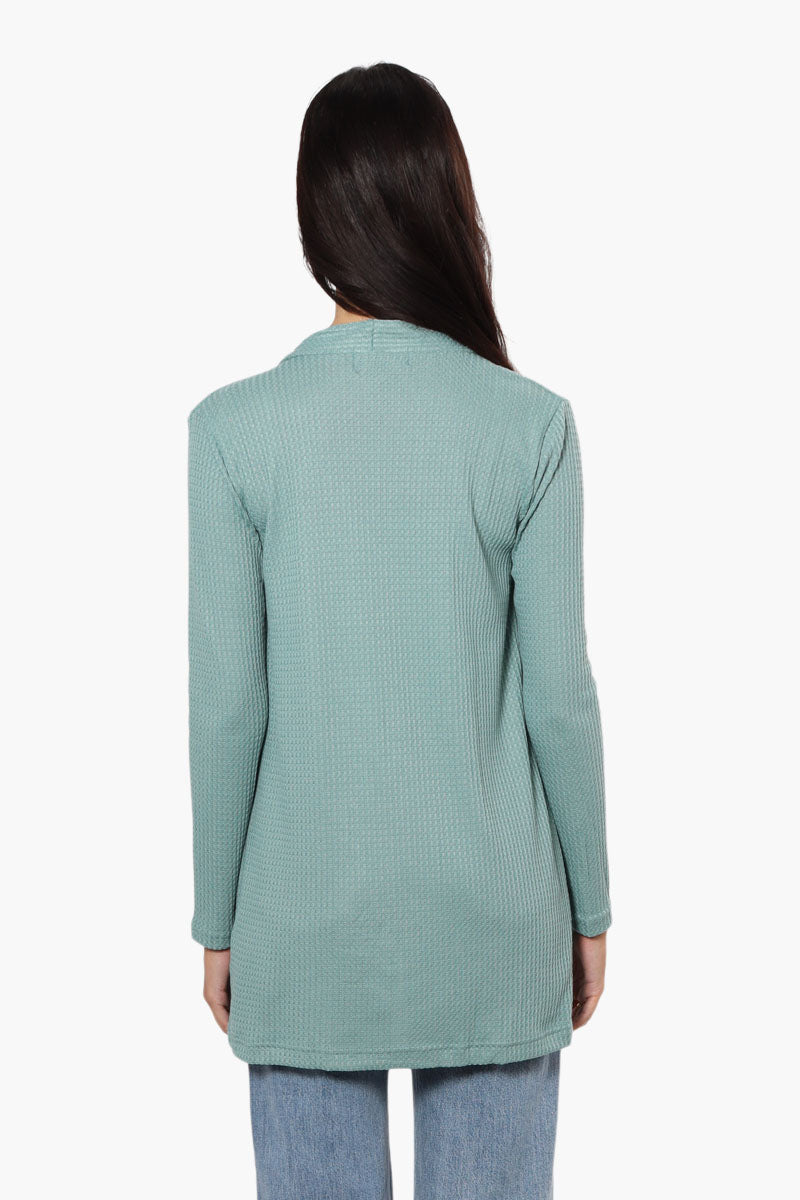 International INC Company Long Sleeve Open Wrap Cardigan - Teal - Womens Cardigans - Fairweather