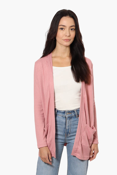 International INC Company Long Sleeve Open Wrap Cardigan - Pink - Womens Cardigans - Fairweather