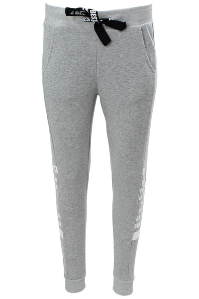 New Look Solid Side Print Sweatpants - Grey - Womens Joggers & Sweatpants - Fairweather