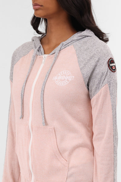 Fahrenheit Lightweight Zip Up Hoodie - Pink - Womens Hoodies & Sweatshirts - Fairweather