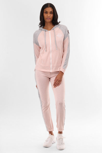 Fahrenheit Lightweight Zip Up Hoodie - Pink - Womens Hoodies & Sweatshirts - Fairweather