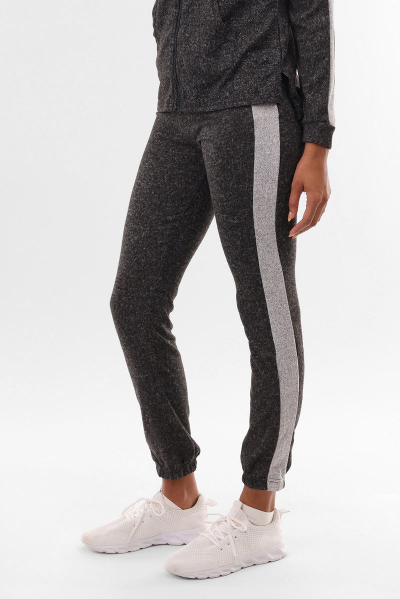 Fahrenheit Side Stripe Joggers - Black