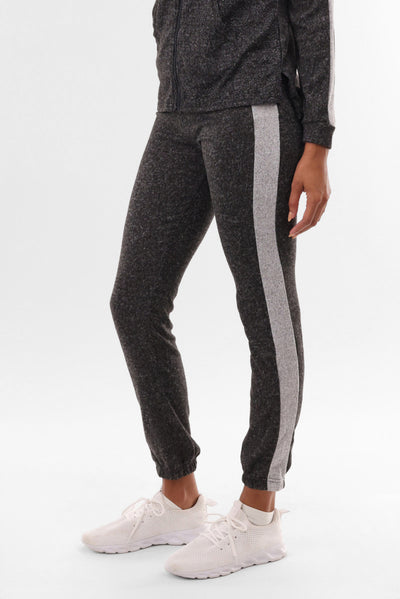 Fahrenheit Side Stripe Joggers - Black
