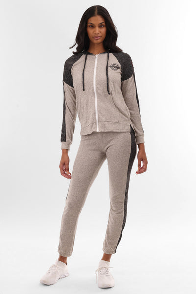 Fahrenheit Side Stripe Joggers - Cream