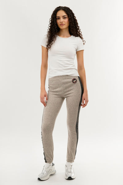 Fahrenheit Side Stripe Joggers - Cream - Womens Joggers & Sweatpants - Fairweather