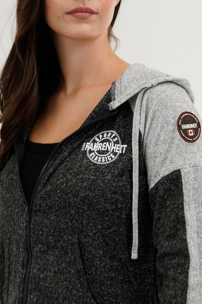Fahrenheit Lightweight Zip Up Hoodie - Black - Womens Hoodies & Sweatshirts - Fairweather